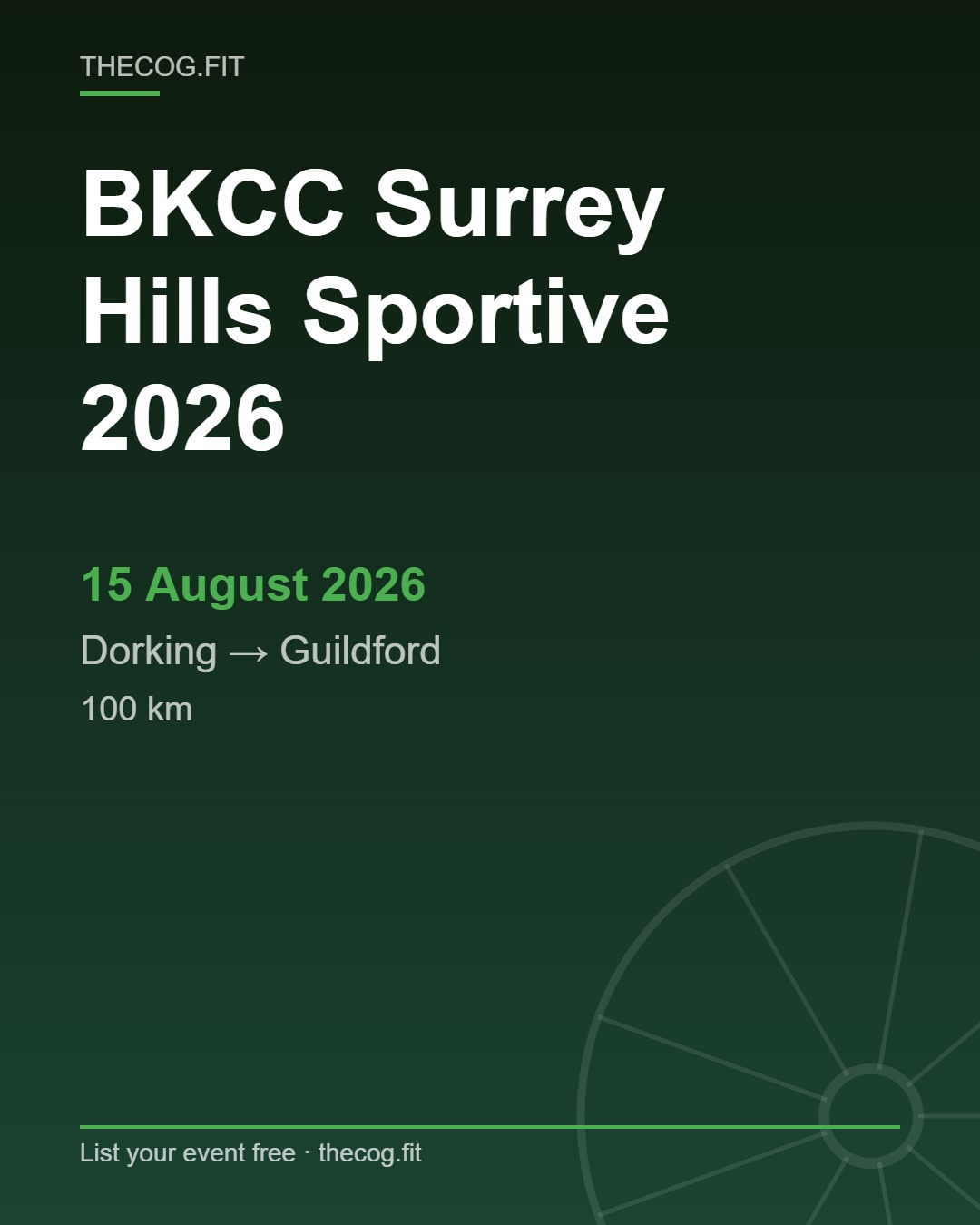 BKCC Surrey Hills Sportive 2026