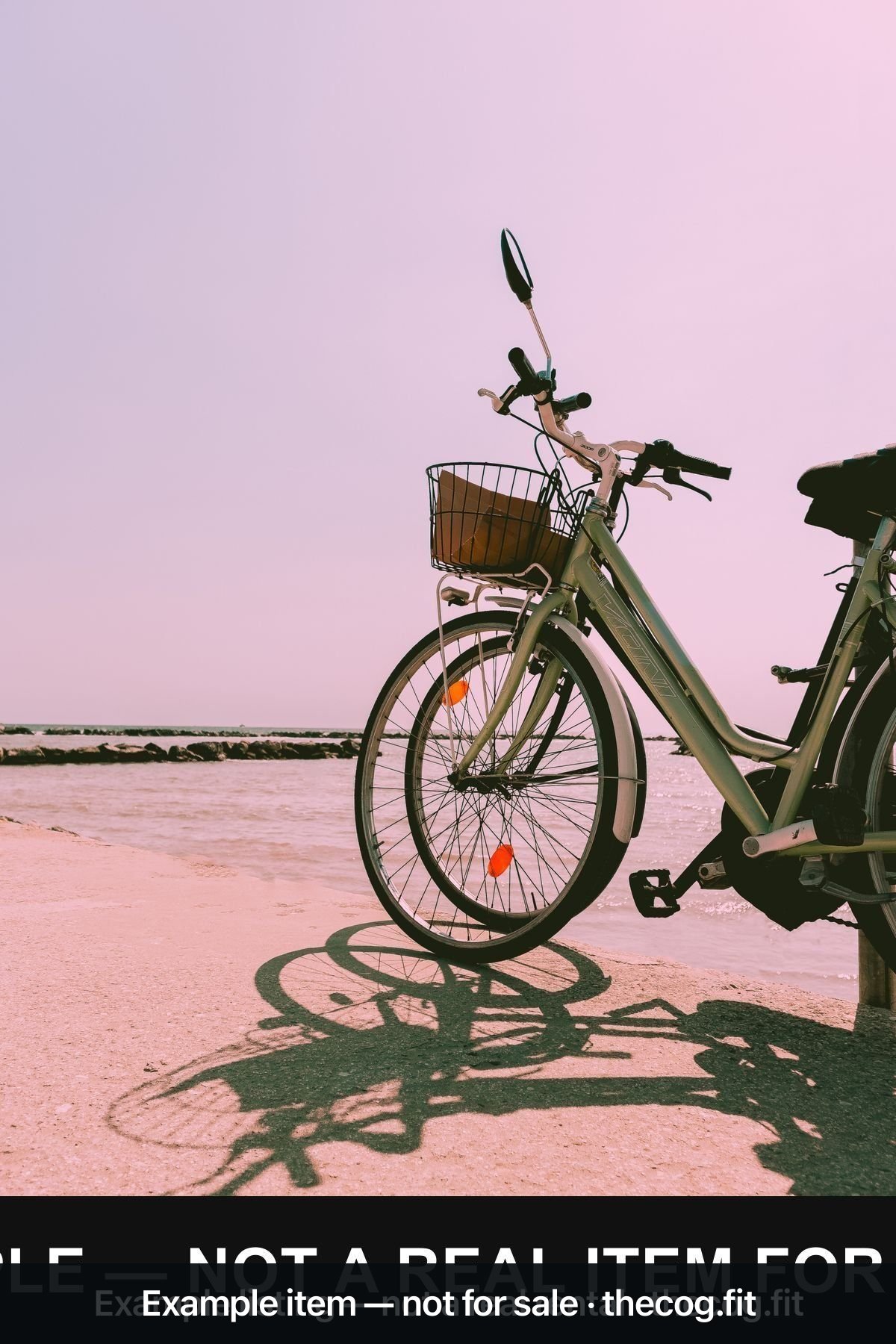City Bike Hire with Basket — One Size